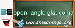 WordMeaning blackboard for open-angle glaucoma